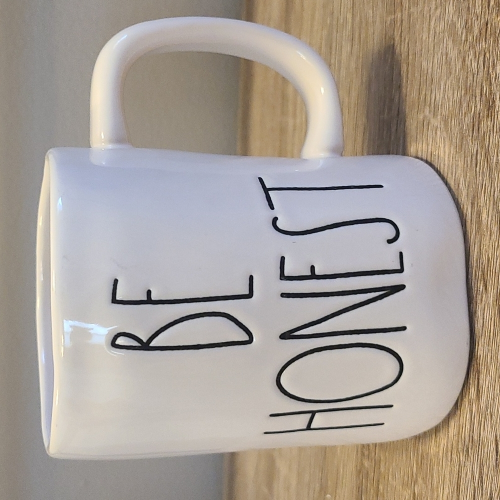 🐰Rae Dunn Be Honest Mug in White